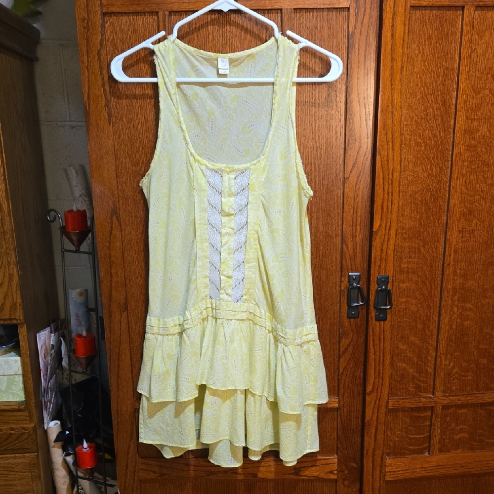 Size Xsmall Yellow Paisley Dress By Eloise